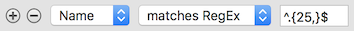 Regex length rule
